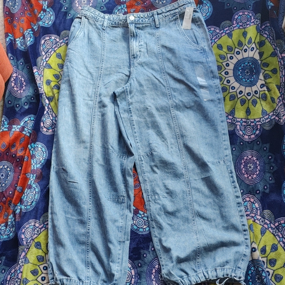 Maurices Light Blue Denim Jogger Pants